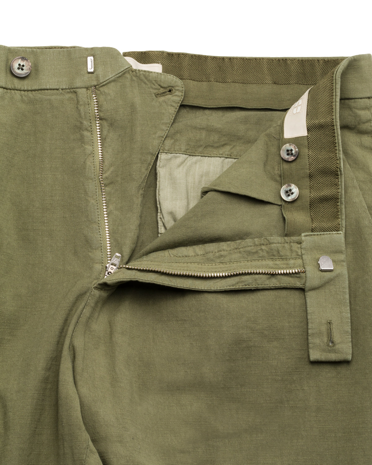 Silvio trousers, cotton linen, relaxed fit with pleats