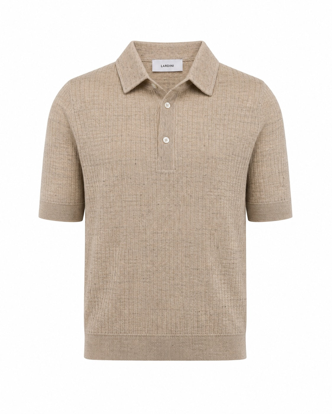 Strickpolo Leinen Baumwolle Slim Fit