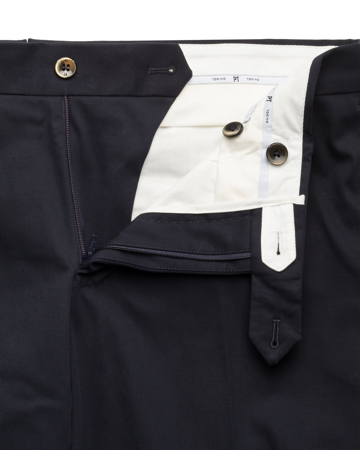 Baumwollhose Slim Fit Stretch Bundfalte