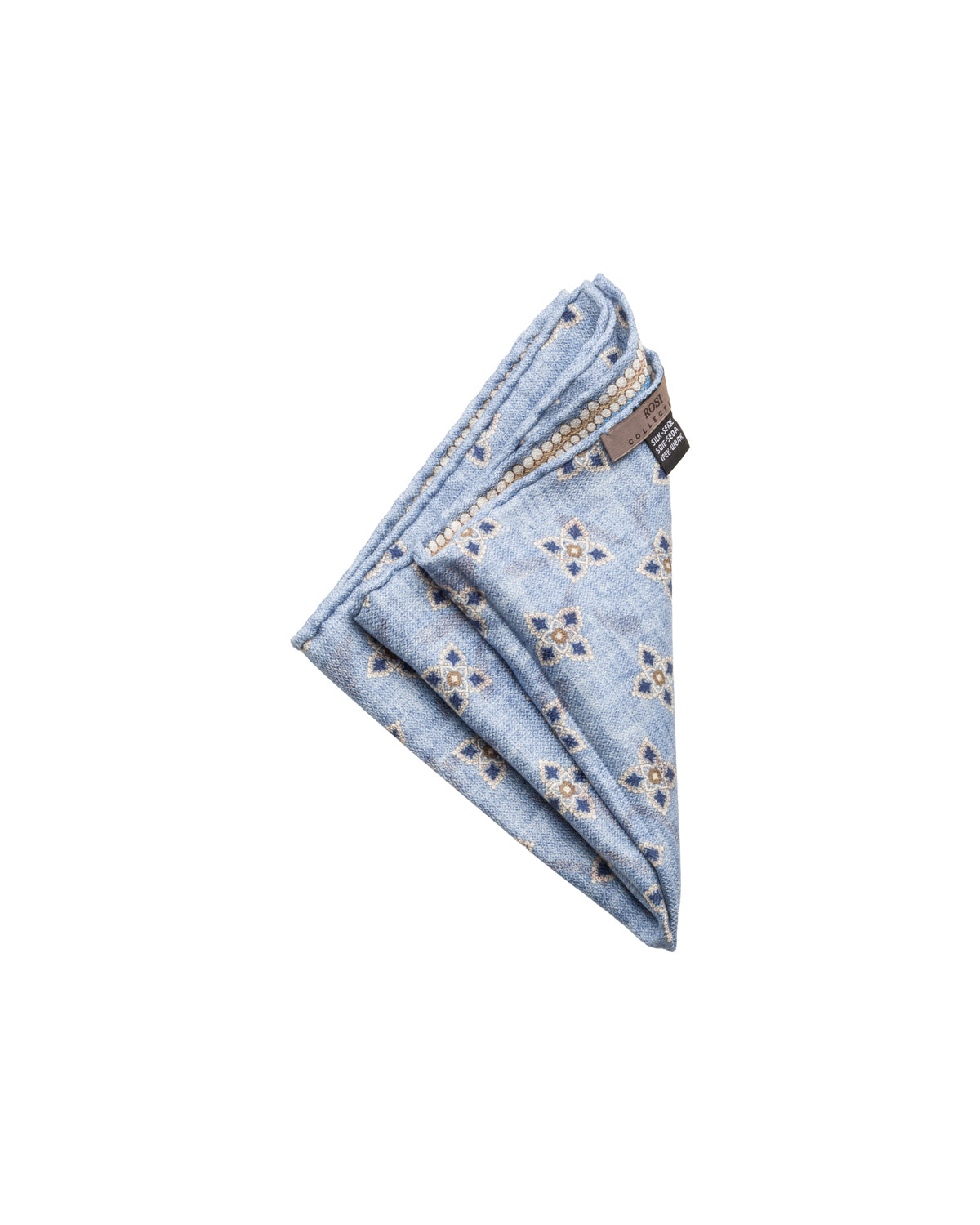 Silk pocket square, double-sided, hand-rolled