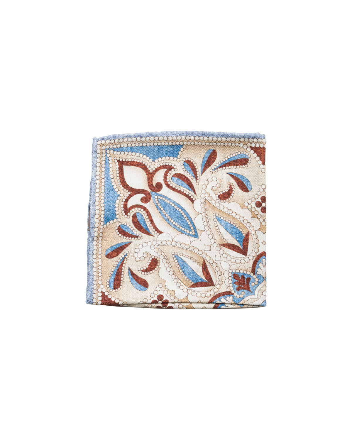 Silk pocket square, double-sided, hand-rolled