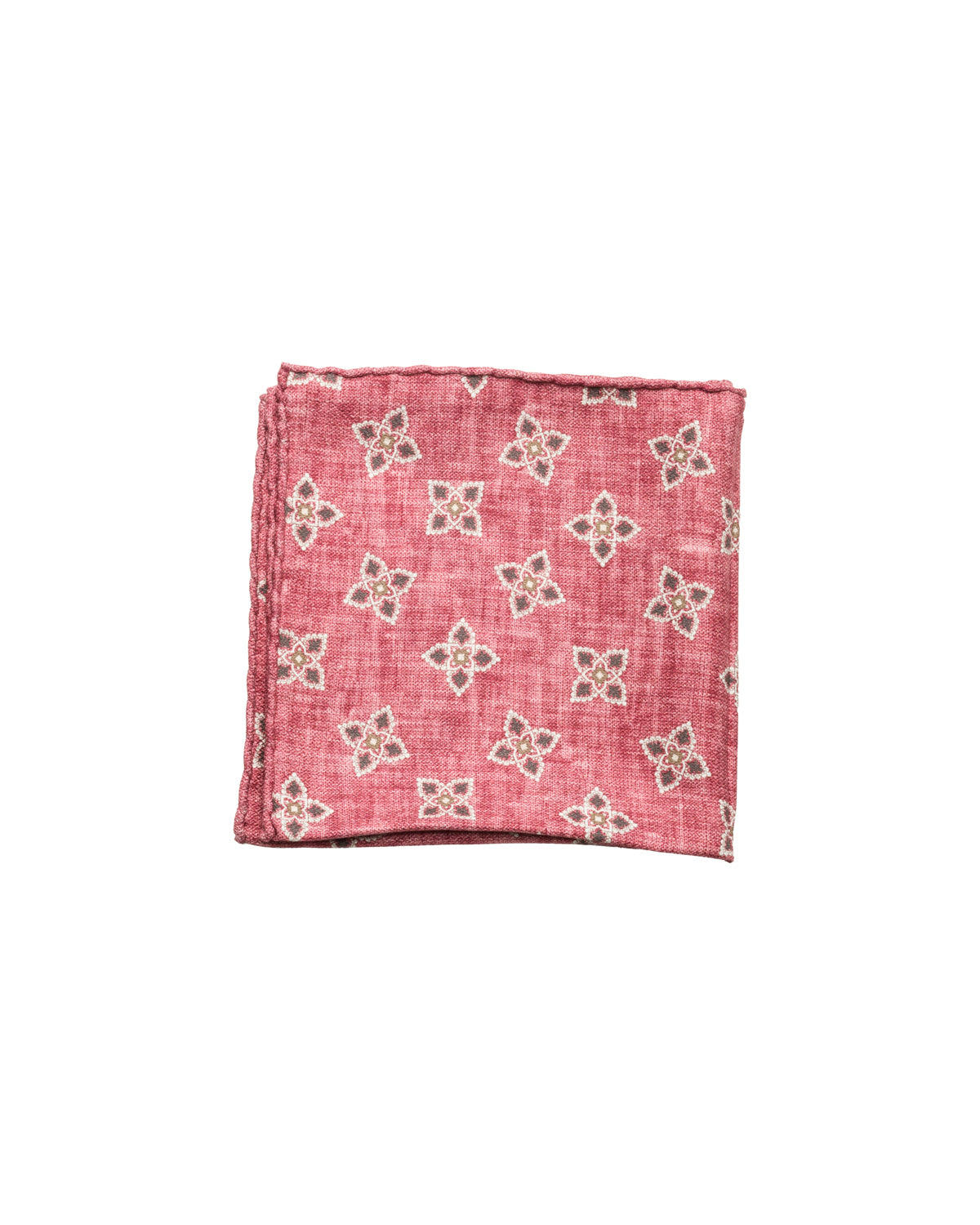 Silk pocket square, double-sided, hand-rolled