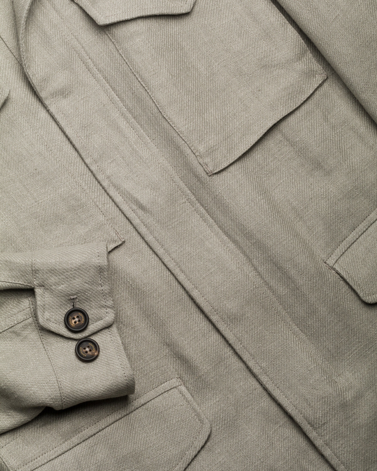 Leinen Safari-Jacket Slim Fit