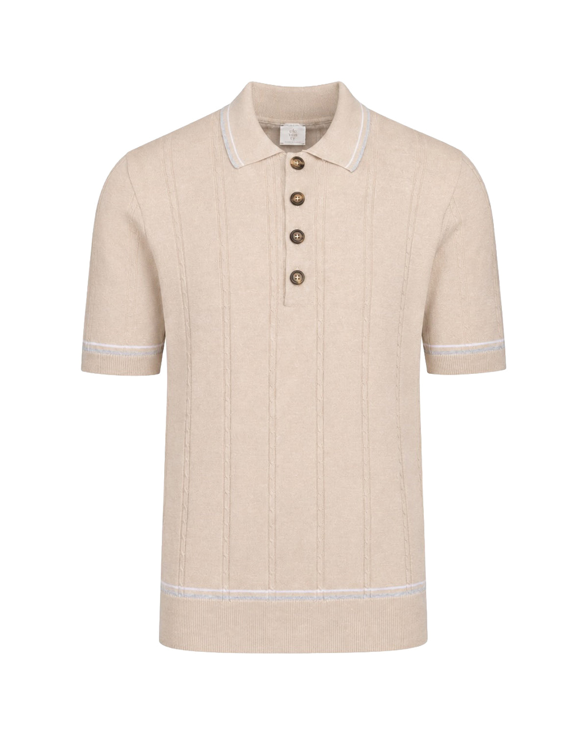 Cotton-linen polo shirt, slim fit