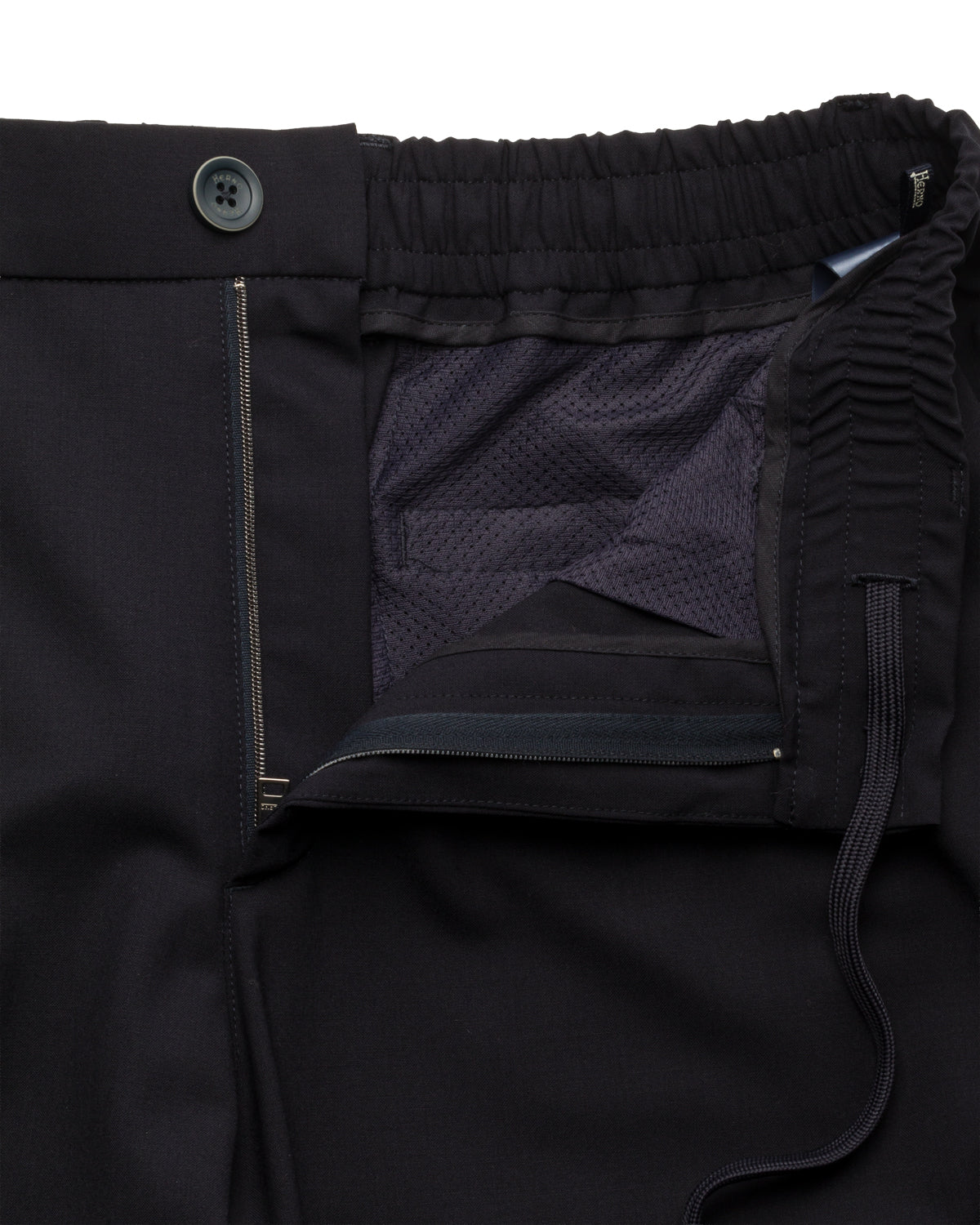 Wool stretch trousers in a relaxed fit with an elasticated waistband