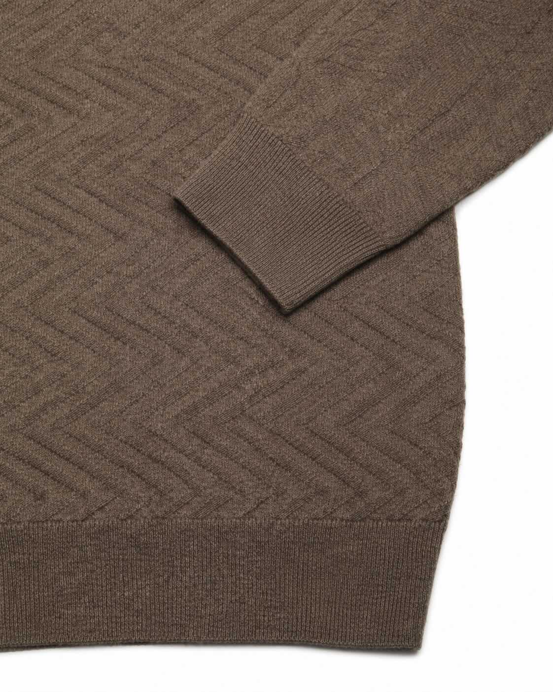 Langarm-Poloshirt aus Wolle und Kaschmir
