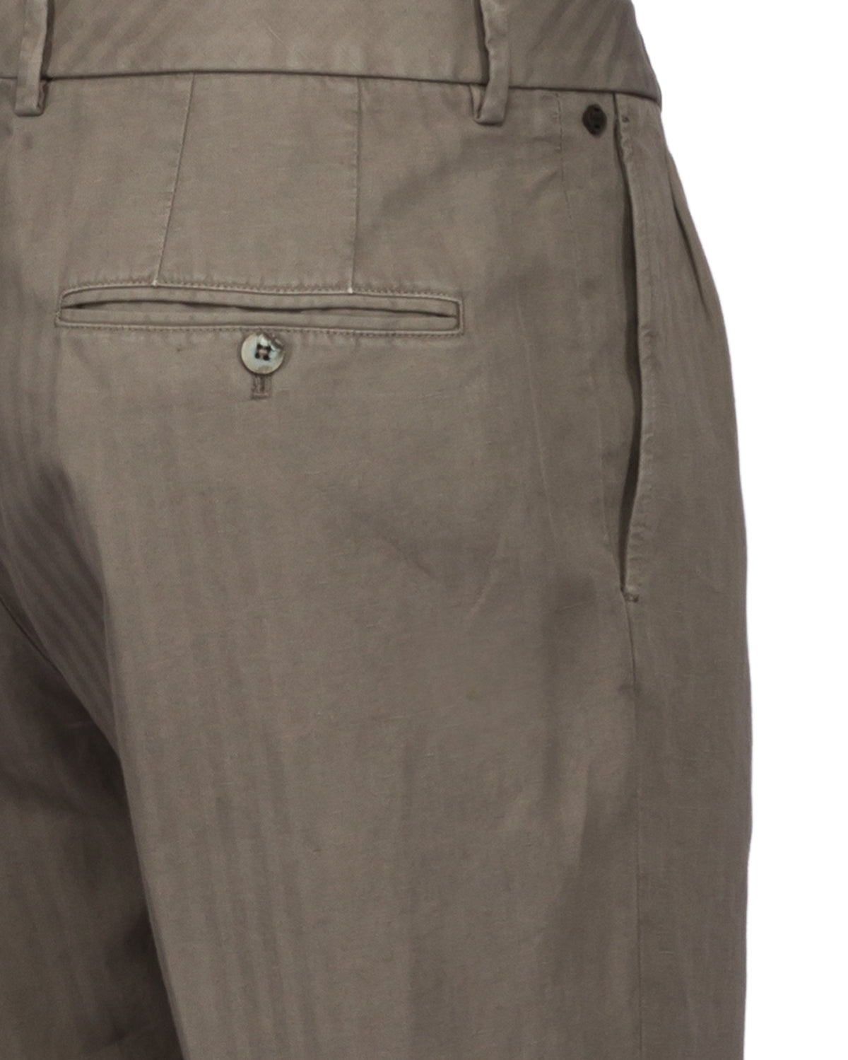 Cropped trousers, cotton linen, herringbone, relaxed slim fit