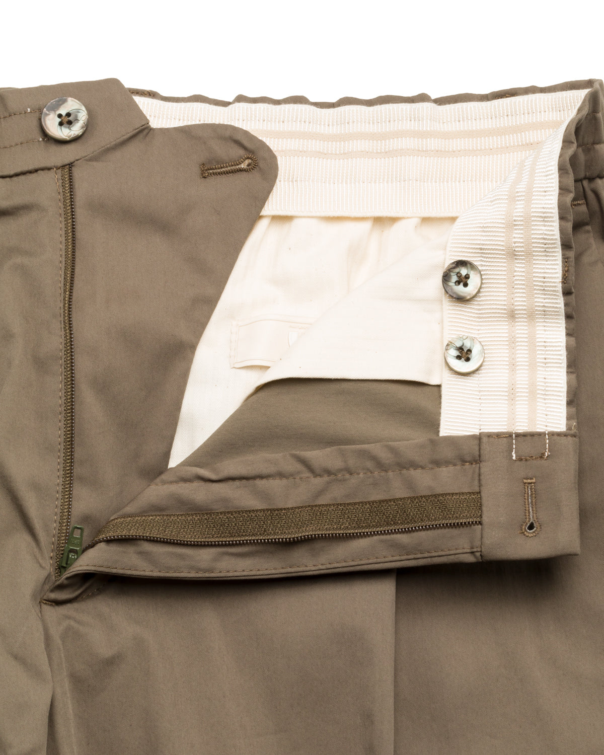 Cotton mix trousers with pleats, slim fit