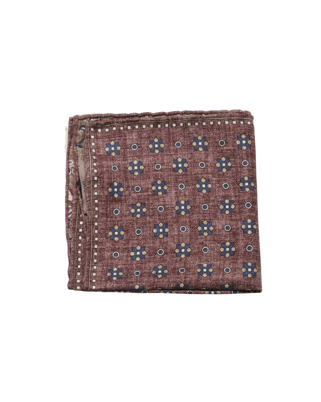 Einstecktuch EASY aus Seide mit floralem und geometrischem Muster