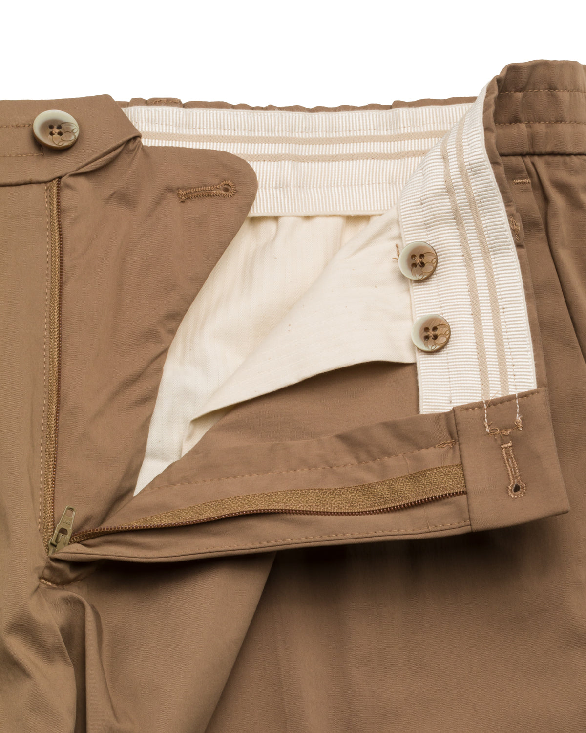 Cotton mix trousers with pleats, slim fit