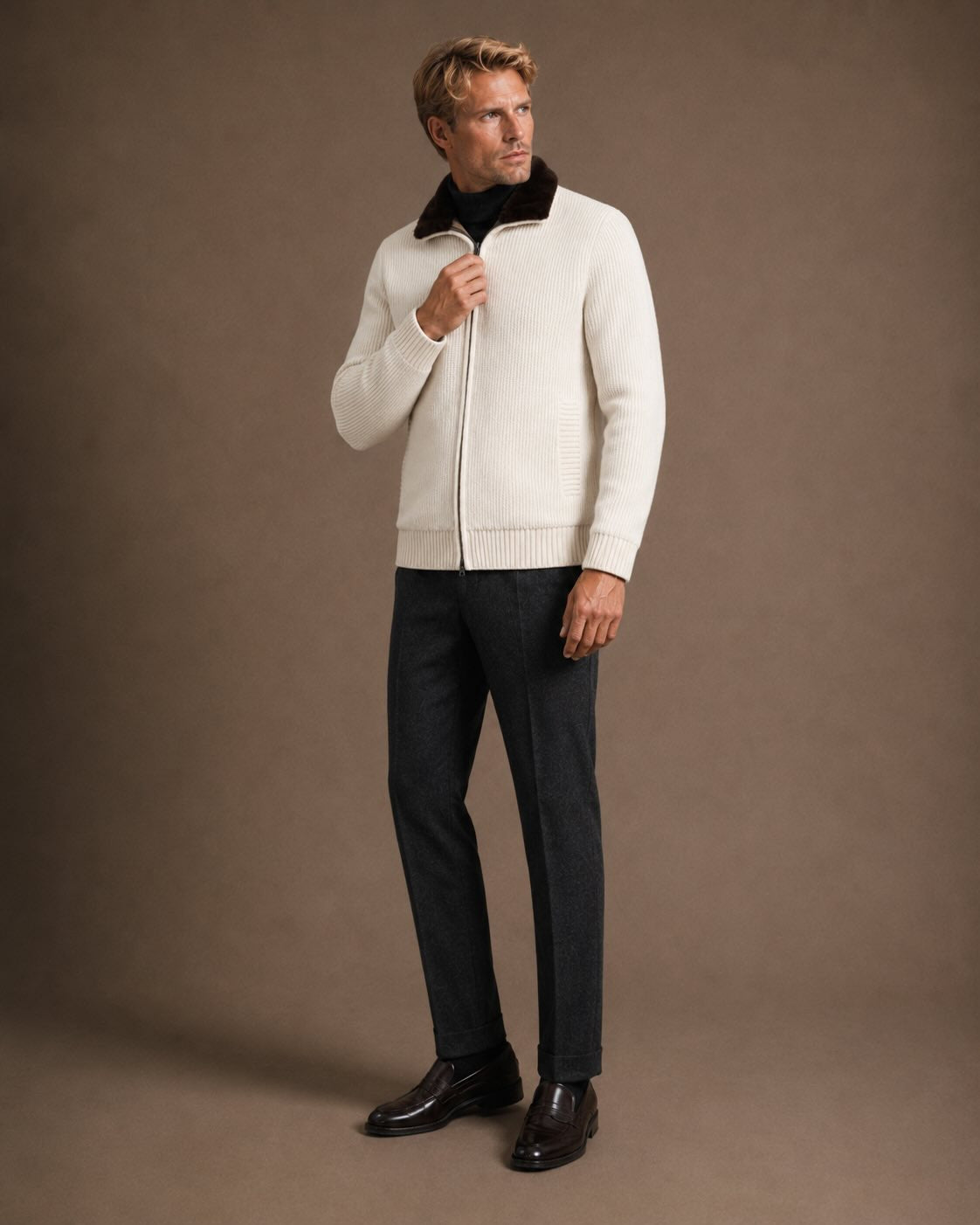 Cardigan in wool
