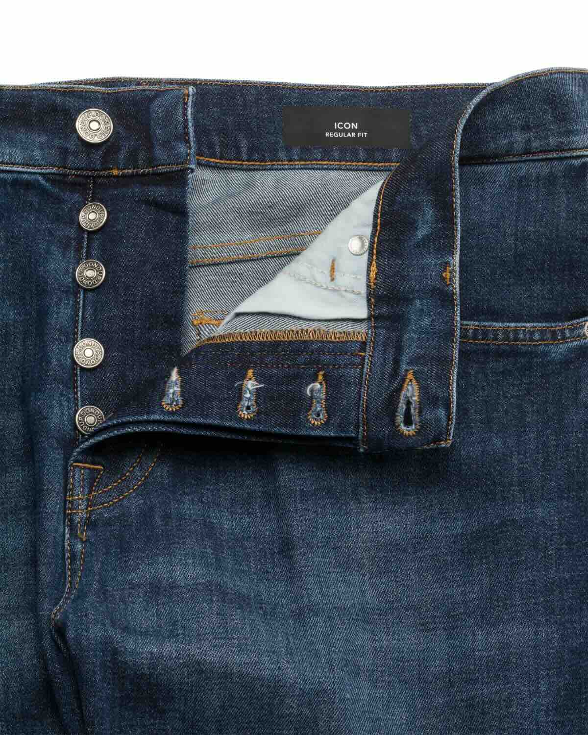Jeans Stretch Denim Slim Fit Button Fly