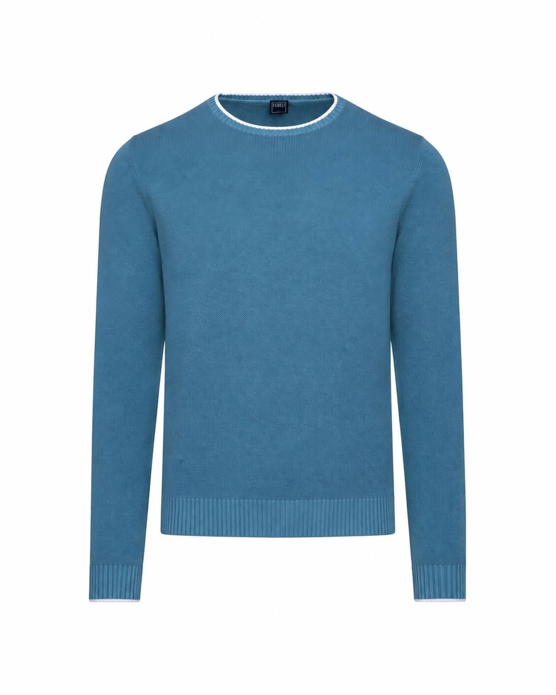 Summer pullover cotton knit slim fit with texture