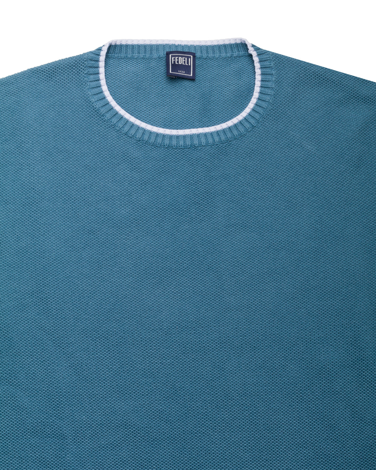 Summer pullover cotton knit slim fit with texture