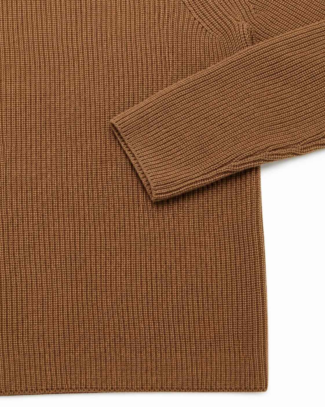 Raglan-Rundhalspullover aus Kaschmir in Braun