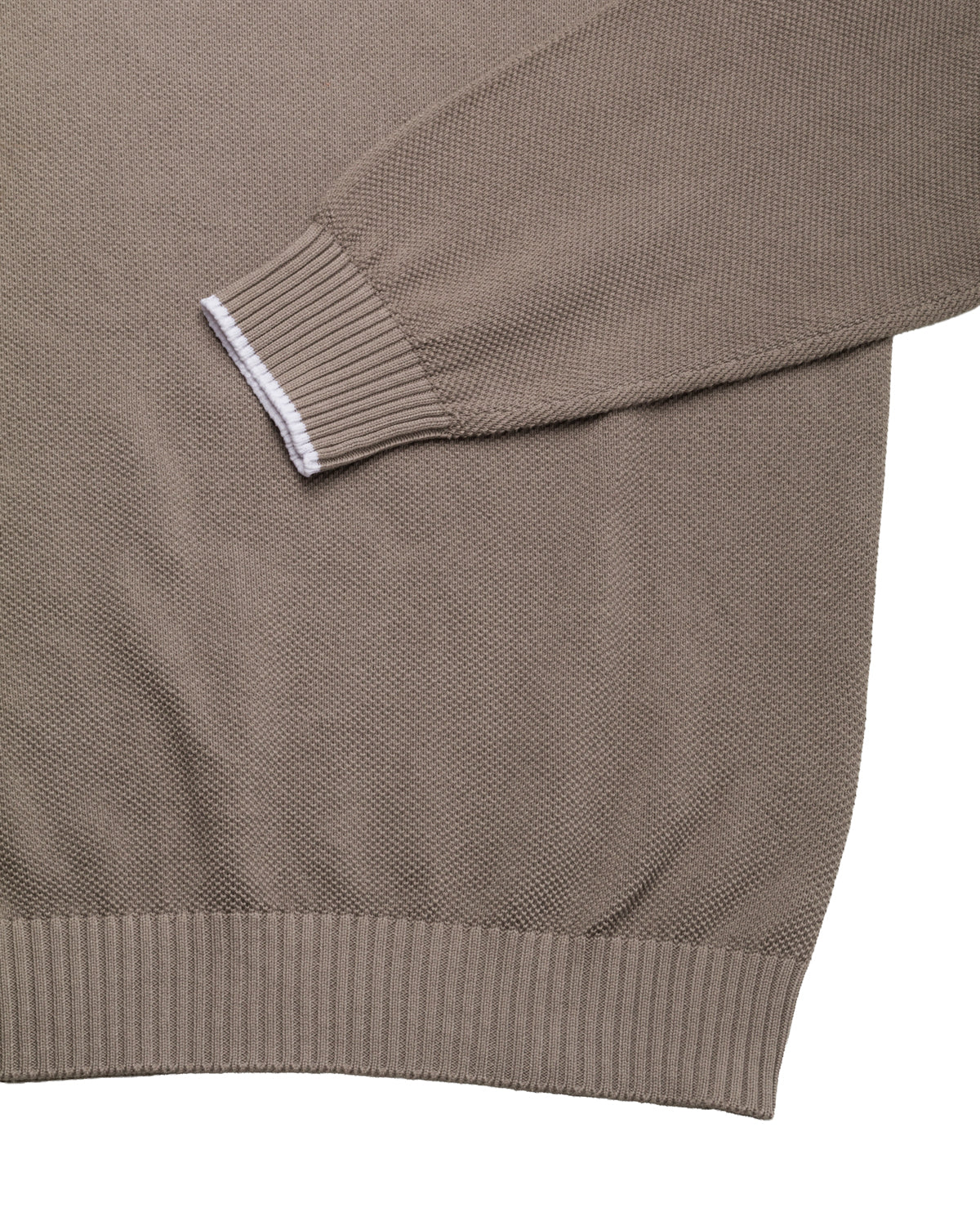 Baumwollpullover Strukturstrick Slim Fit mit V-Ausschnitt