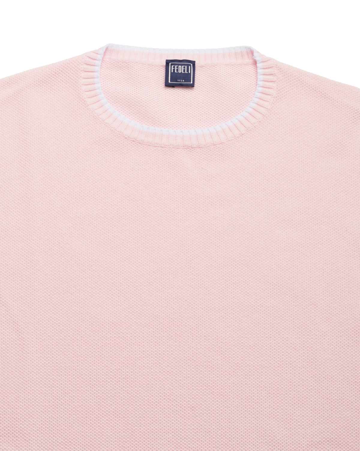 Summer pullover cotton knit slim fit with texture