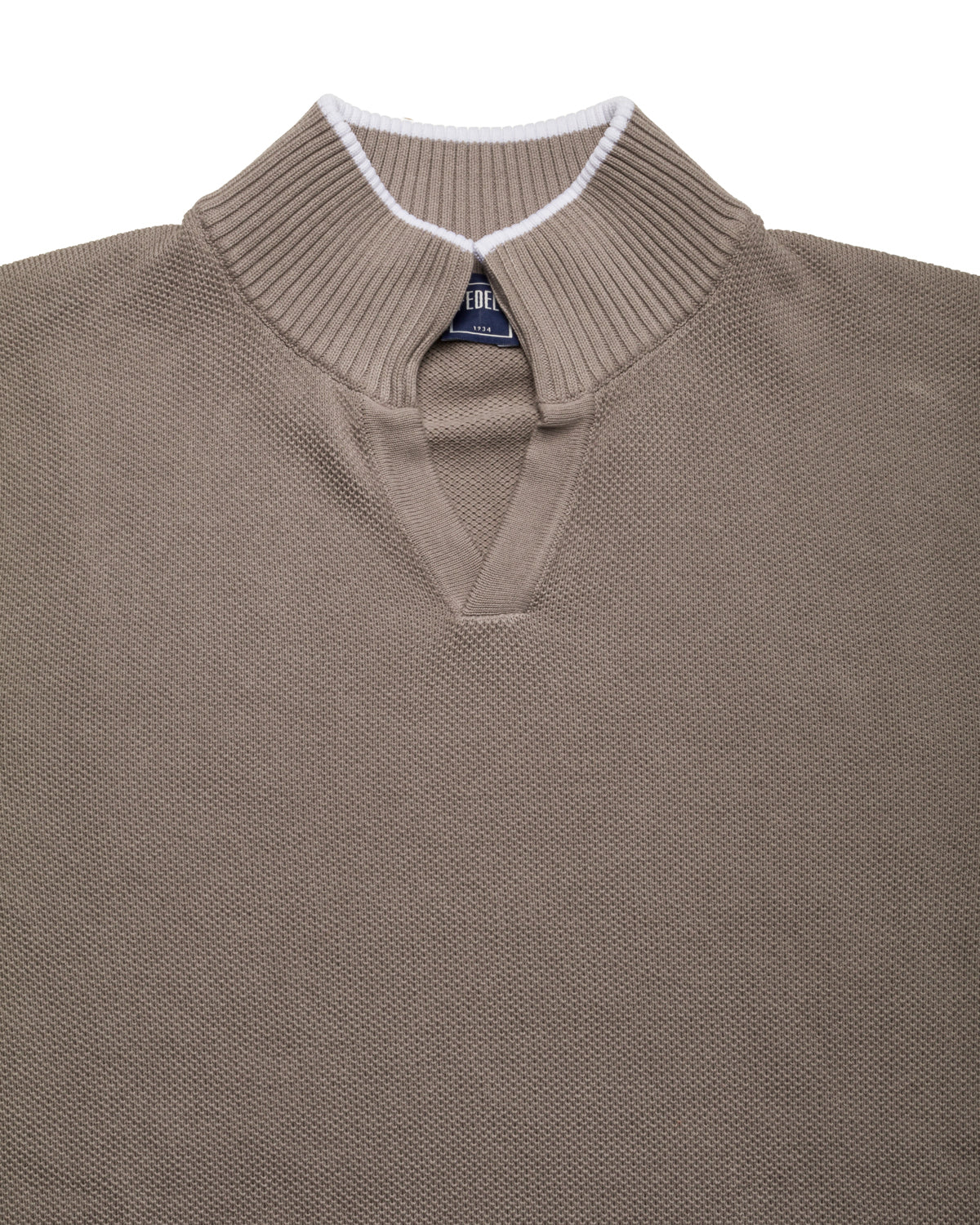 Cotton pullover, textured knit, slim fit with V-neck