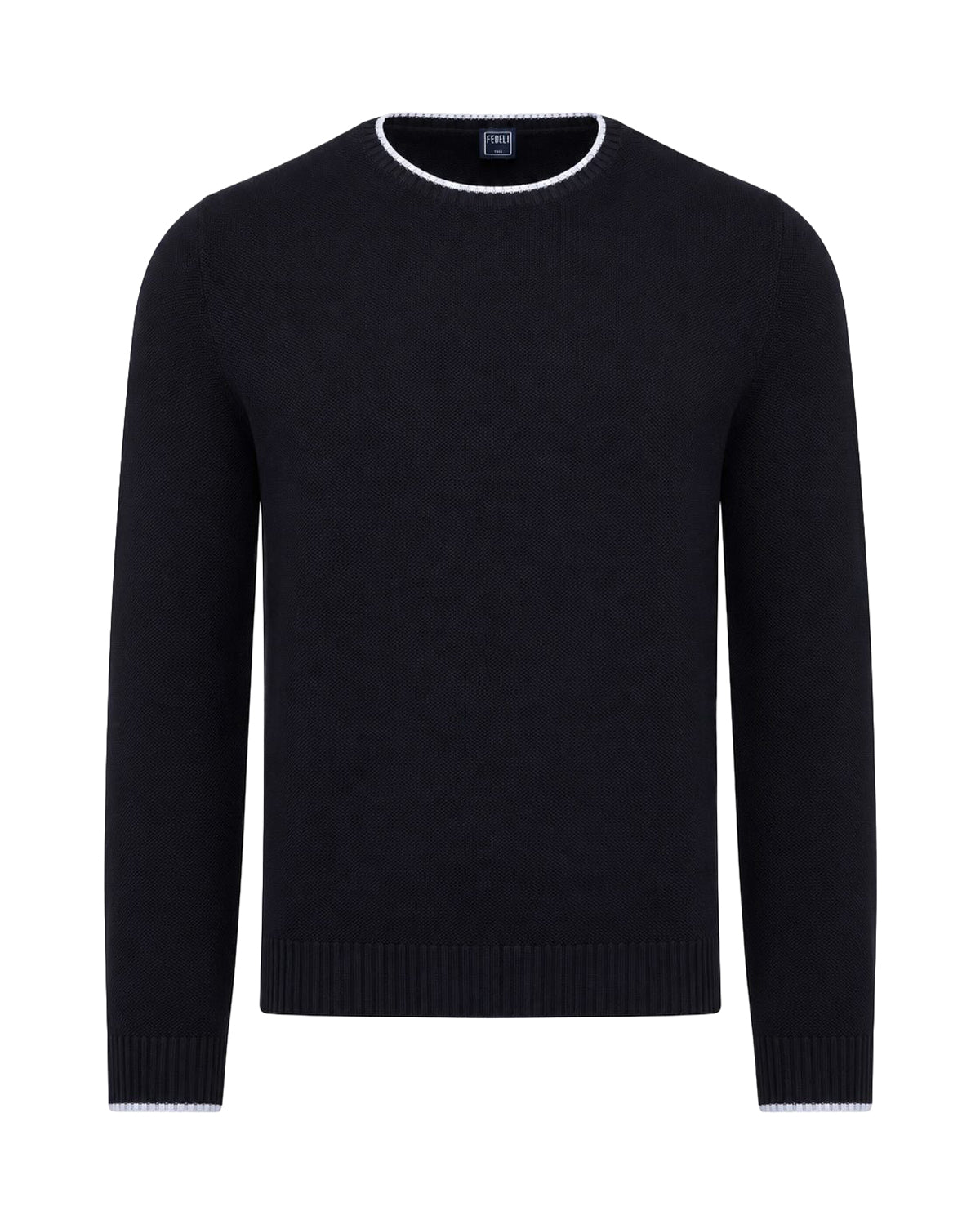 Summer pullover cotton knit slim fit with texture