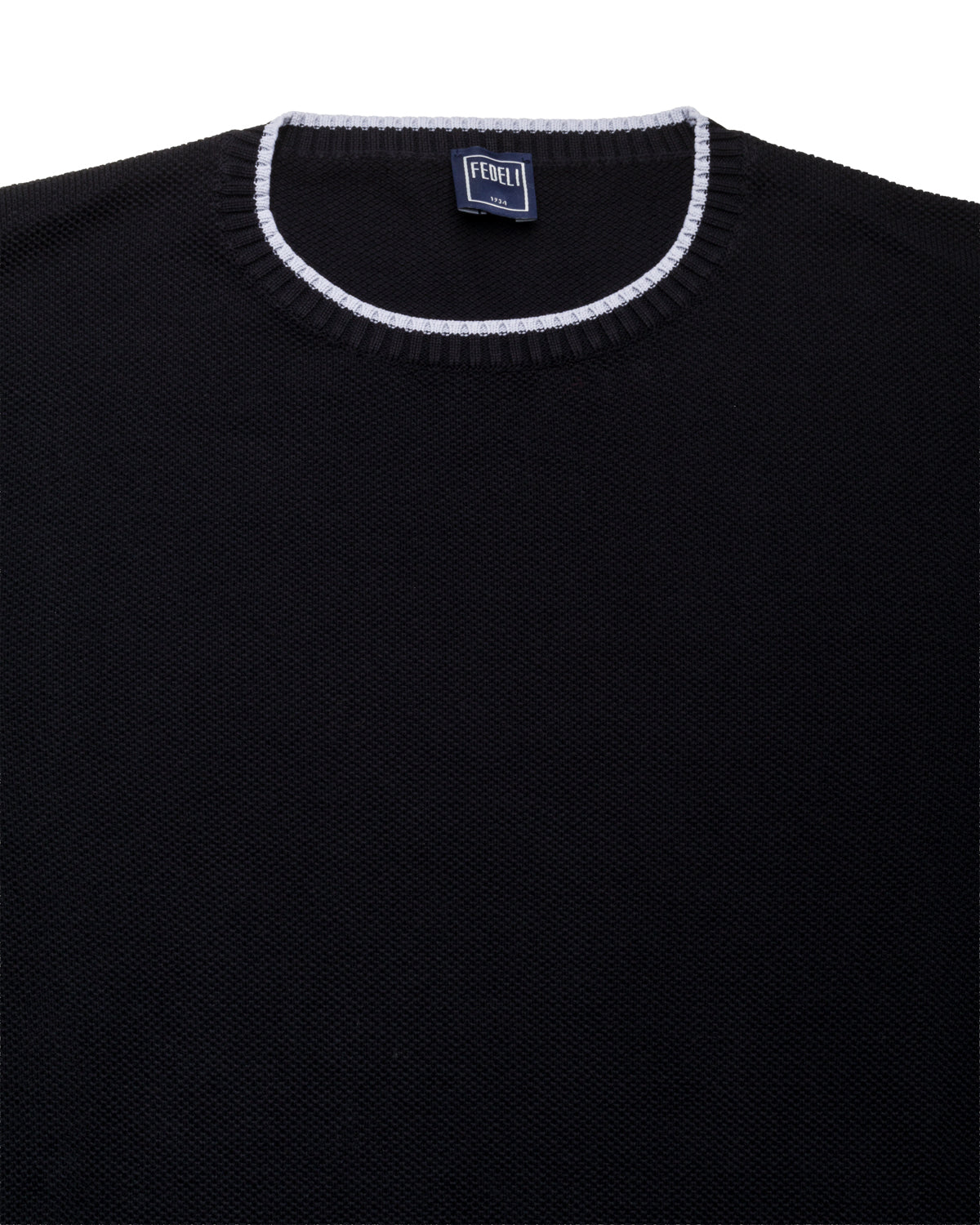 Summer pullover cotton knit slim fit with texture