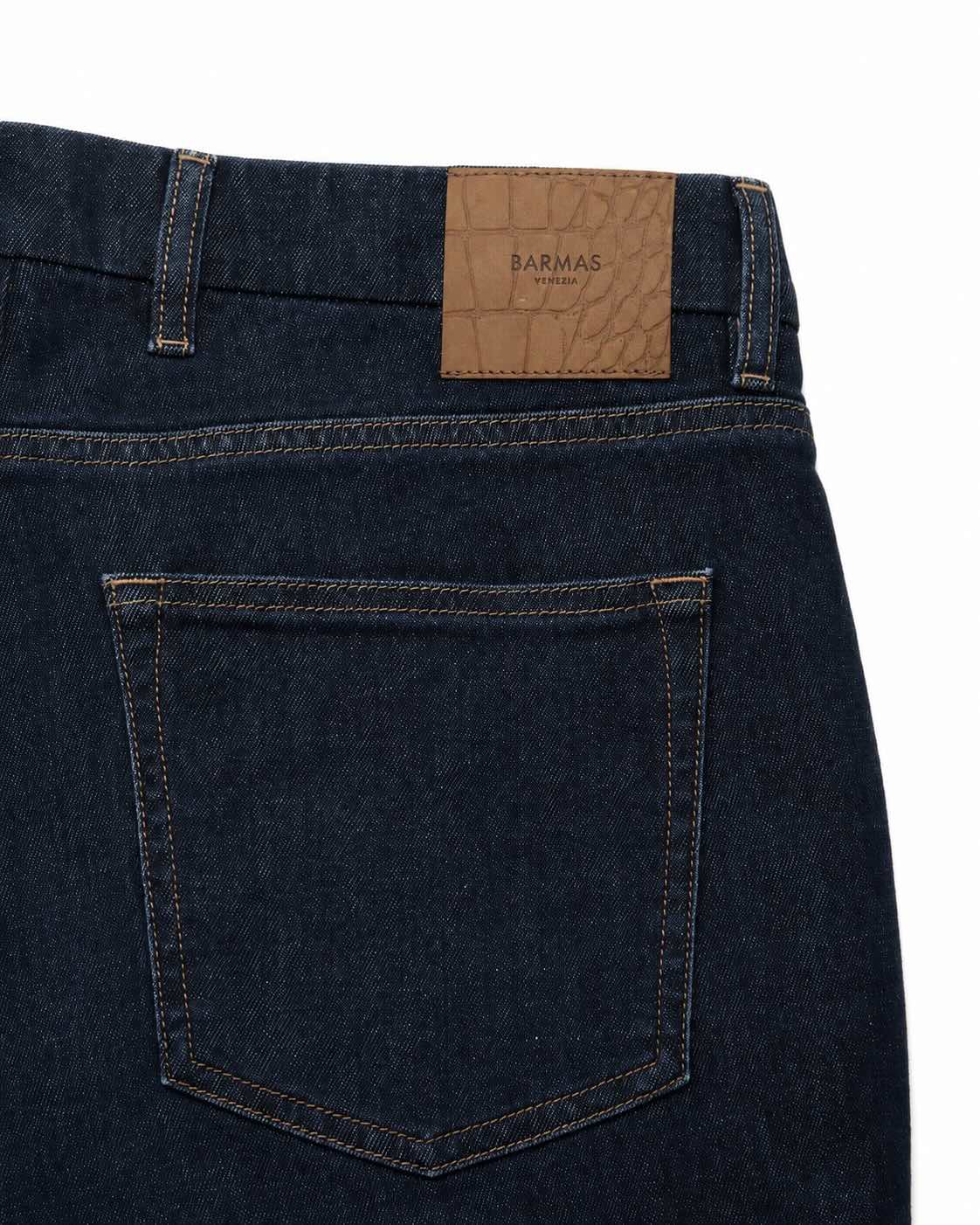 Denver jeans in cotton and cashmere in dark blue