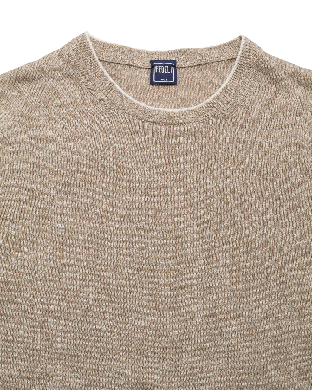 Knit T-shirt, linen, cotton, slim fit