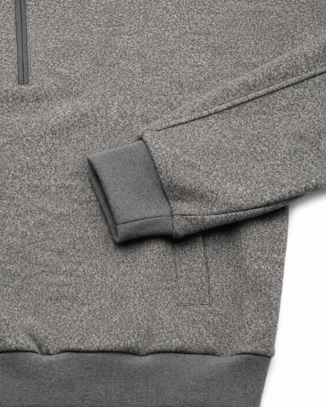 Grey stand-up collar jumper with zip
