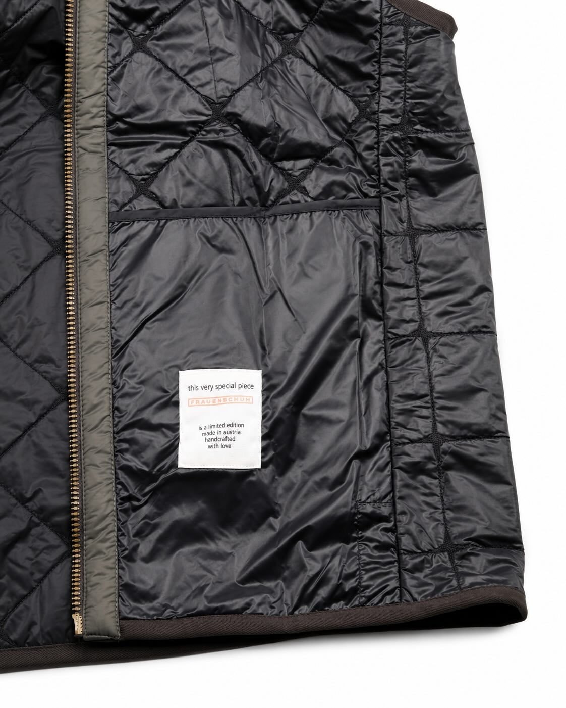 Quilted Gilet with Stand-Up Collar in Dark Blue