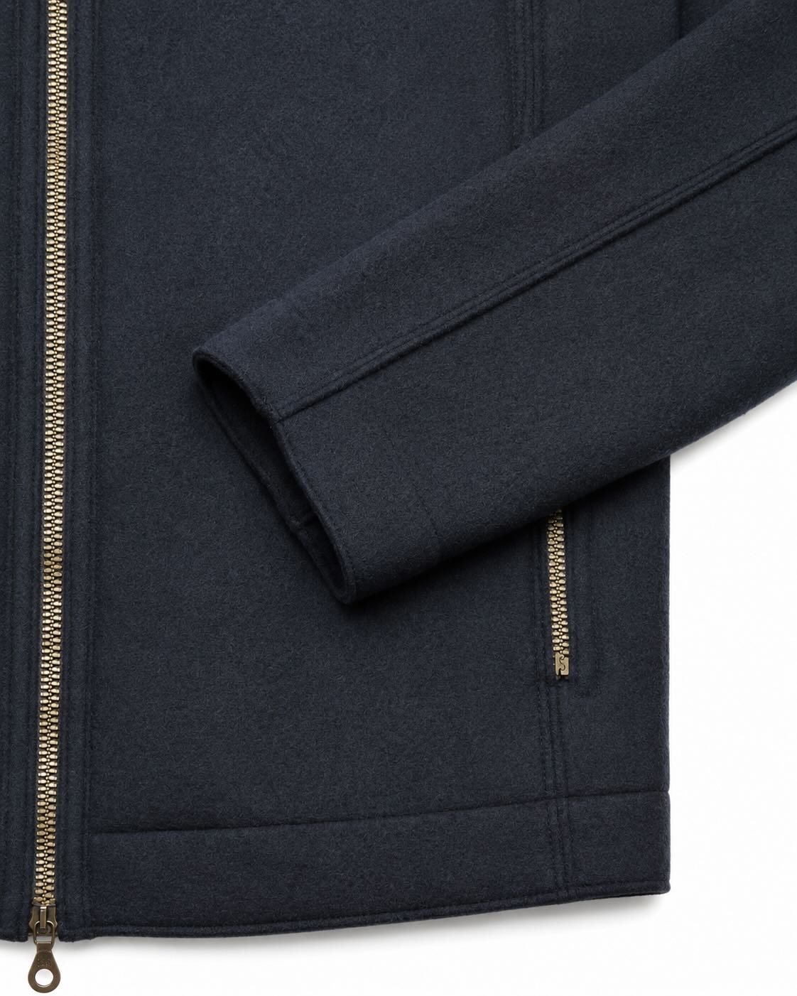 Blouson aus Merinowolle in Dunkelblau