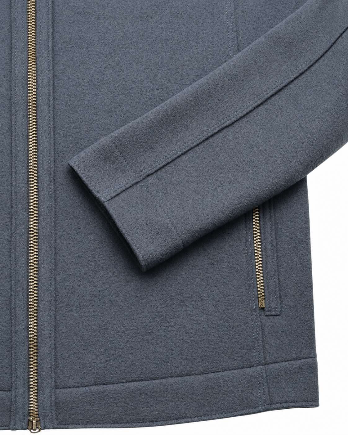 Blouson aus Merinowolle in Blau