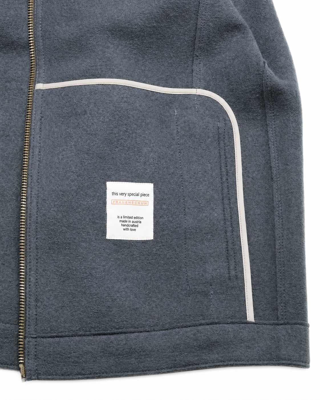 Blouson aus Merinowolle in Blau