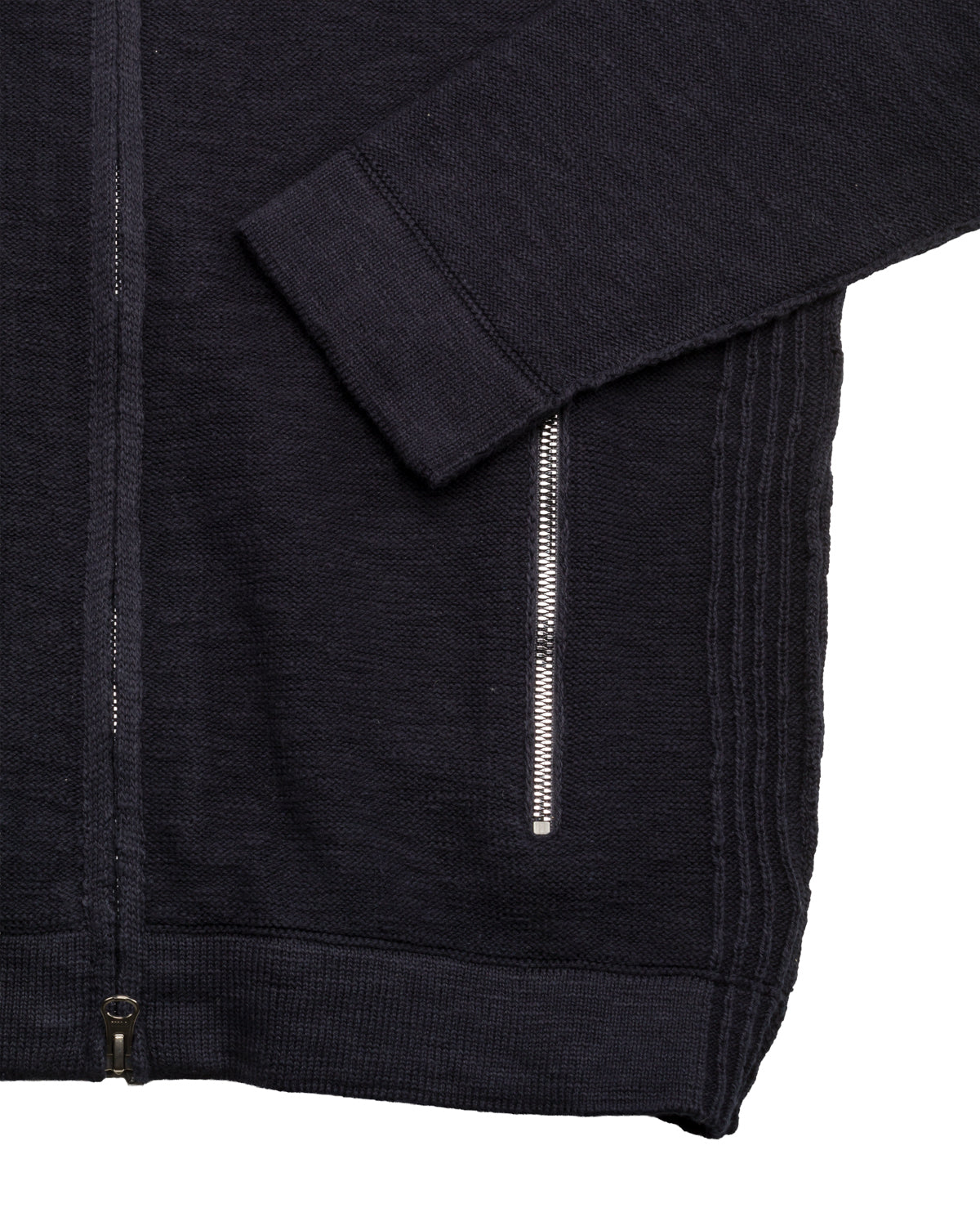 Baumwollstrick Weste Bomberstil Slim Fit