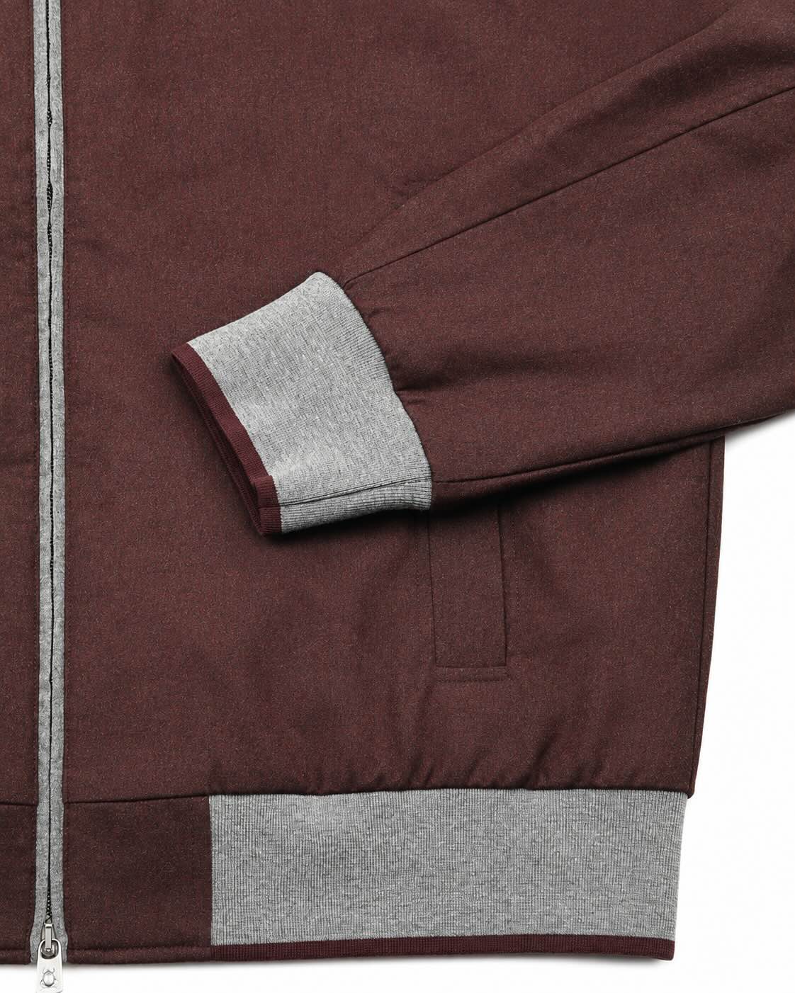 Blouson in wool and virgin wool in Bordeaux