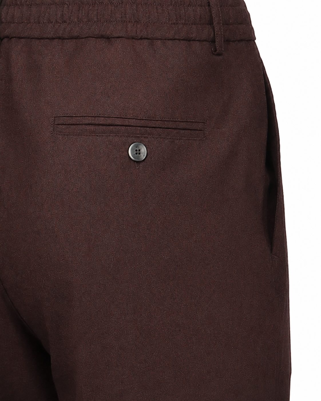 Bundfaltenhose aus Wolle in Bordeaux