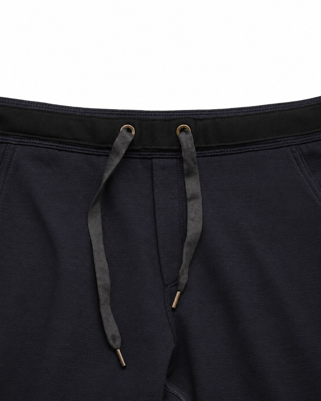 Dark blue jogging bottoms with drawstring