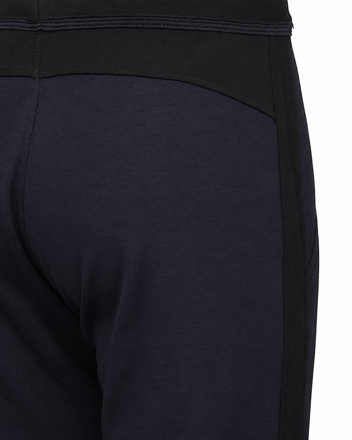 Dark blue jogging bottoms with drawstring