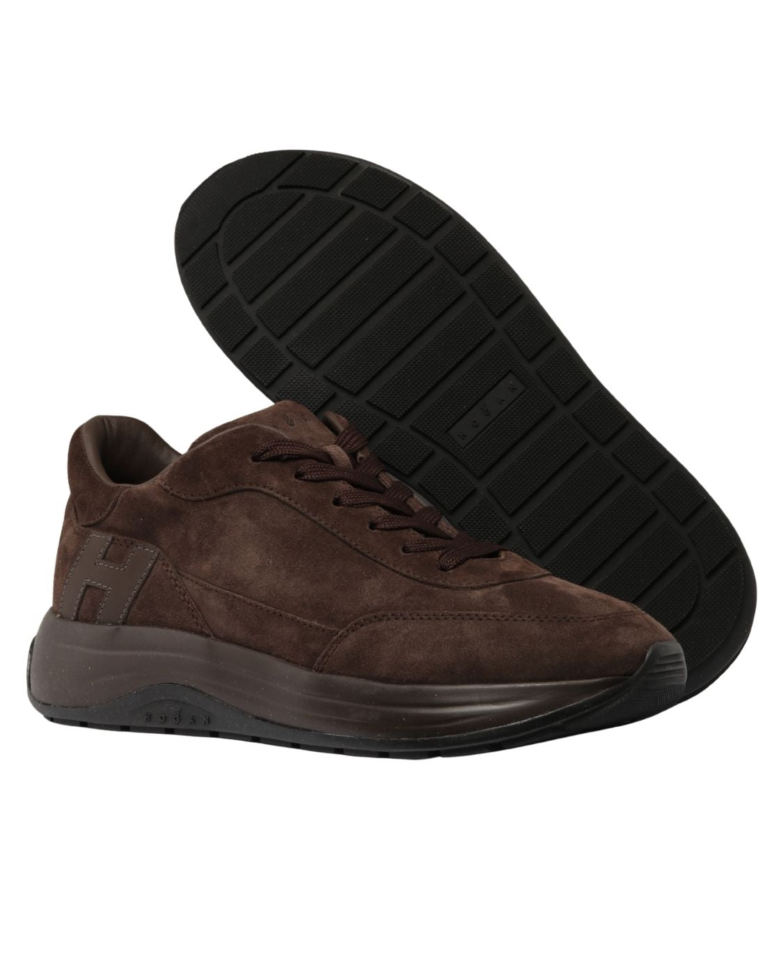 Sneaker Hi-Light aus Kalbsleder mit Glattleder-H