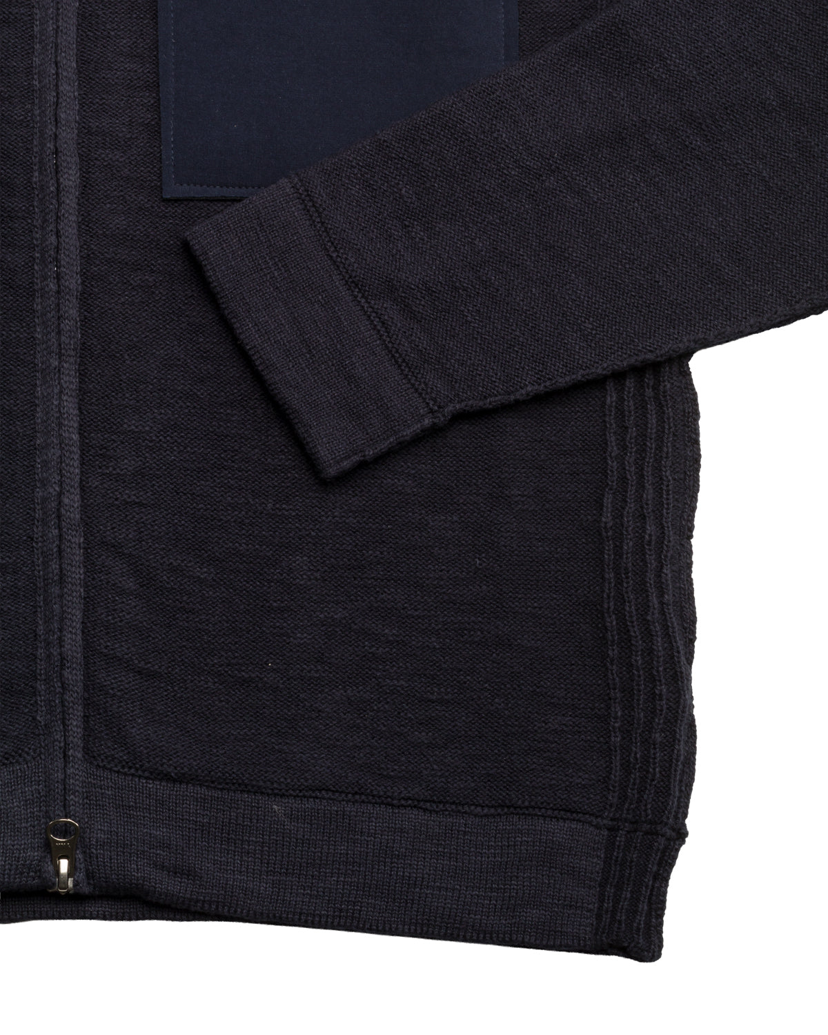 Hooded vest, cotton knit, slim fit