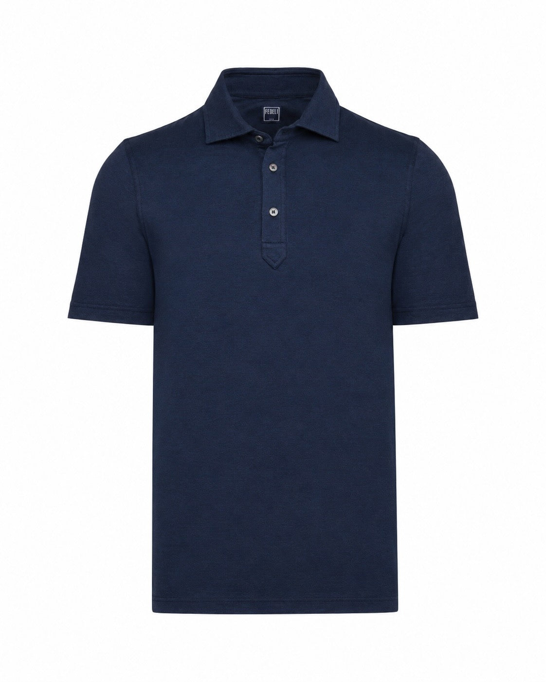 Cotton jersey polo shirt, slim fit, with a silky feel