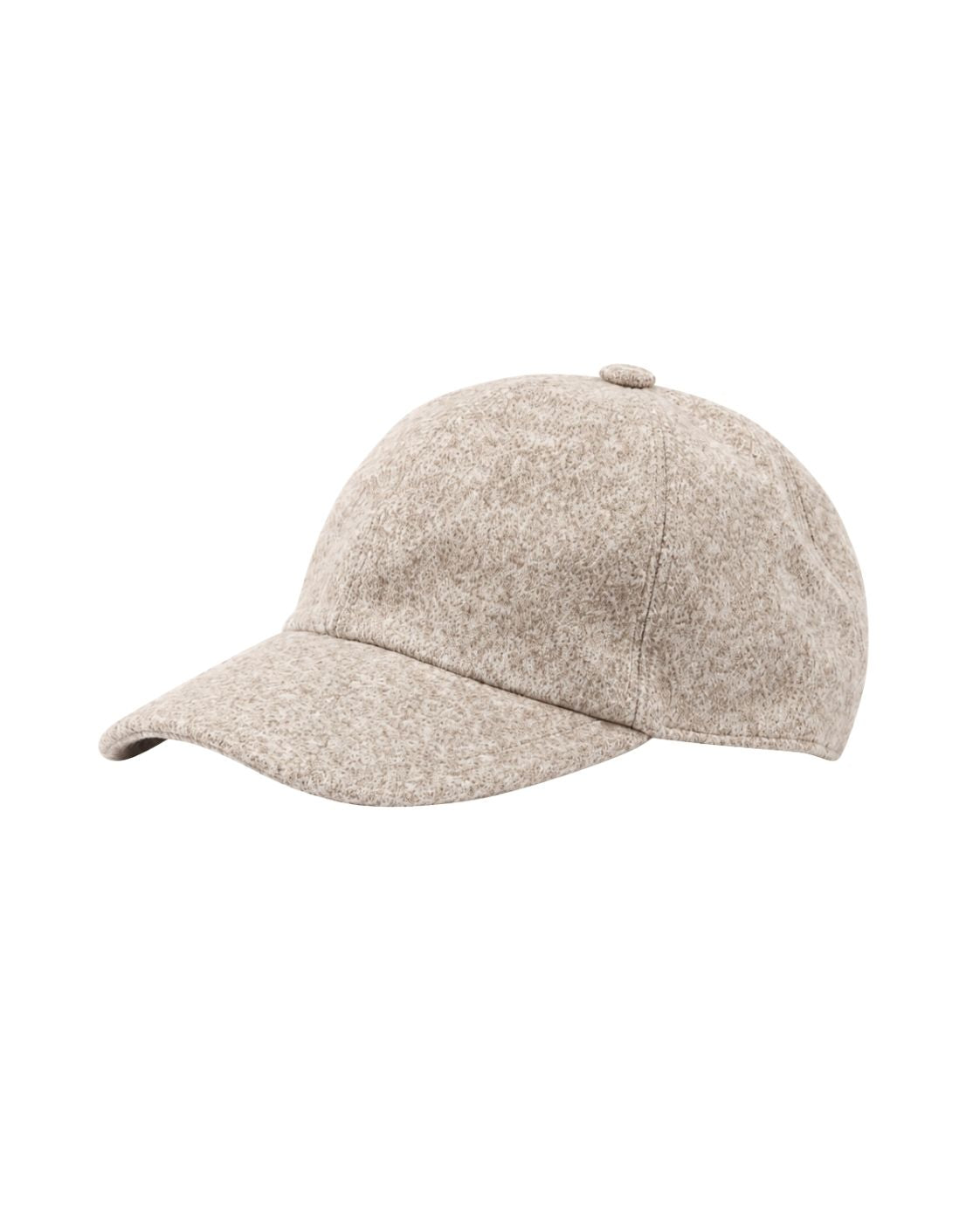 Cap aus Wolle und Schurwolle in Beige