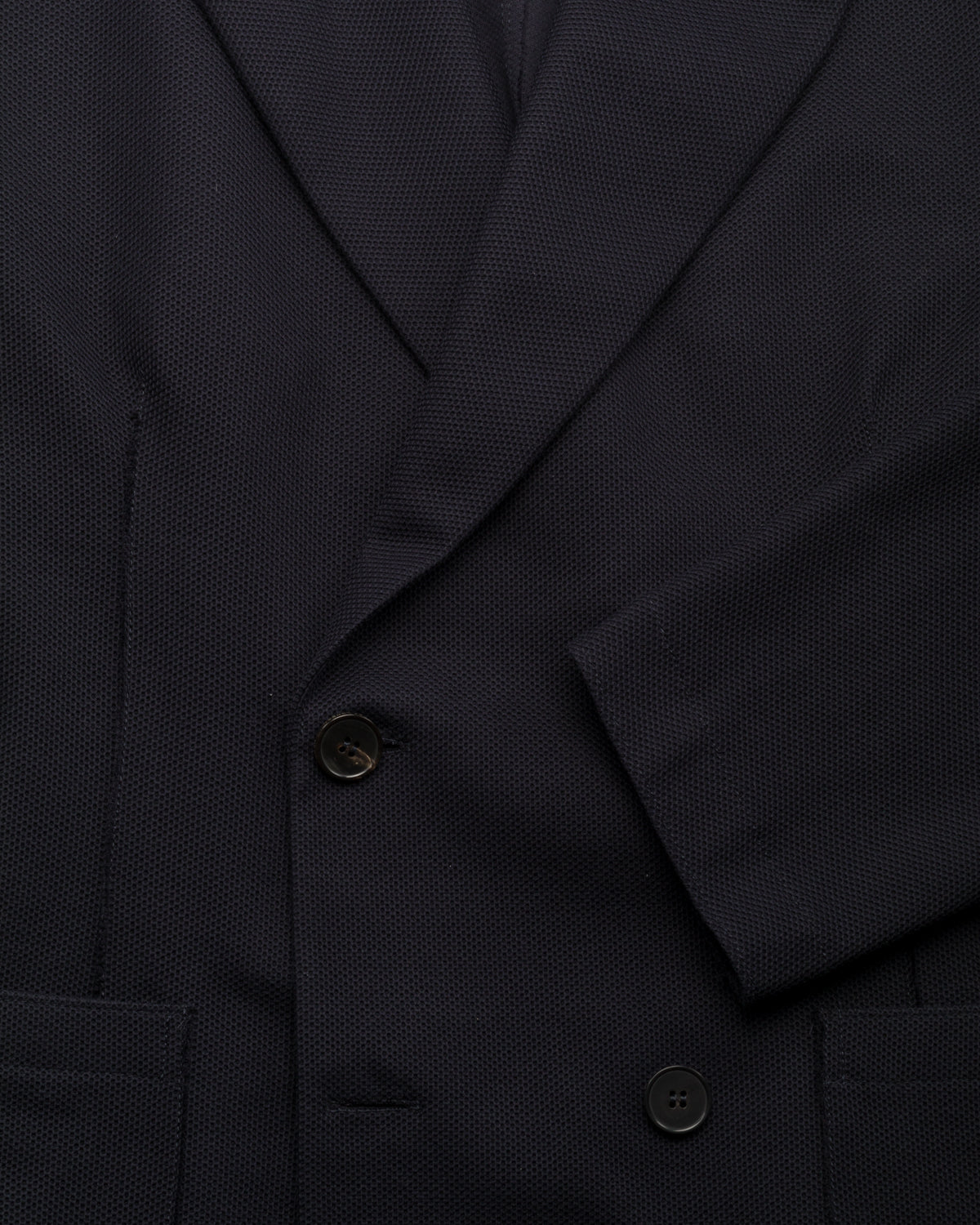 Doppelreihiger Baumwollpiqué Blazer Relaxed Slim