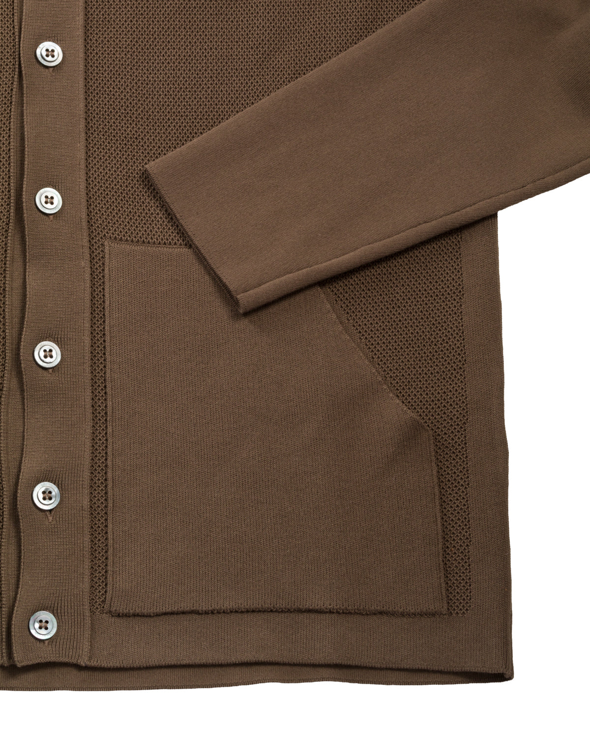 Cotton Shirt Jacket Knit Slim Fit