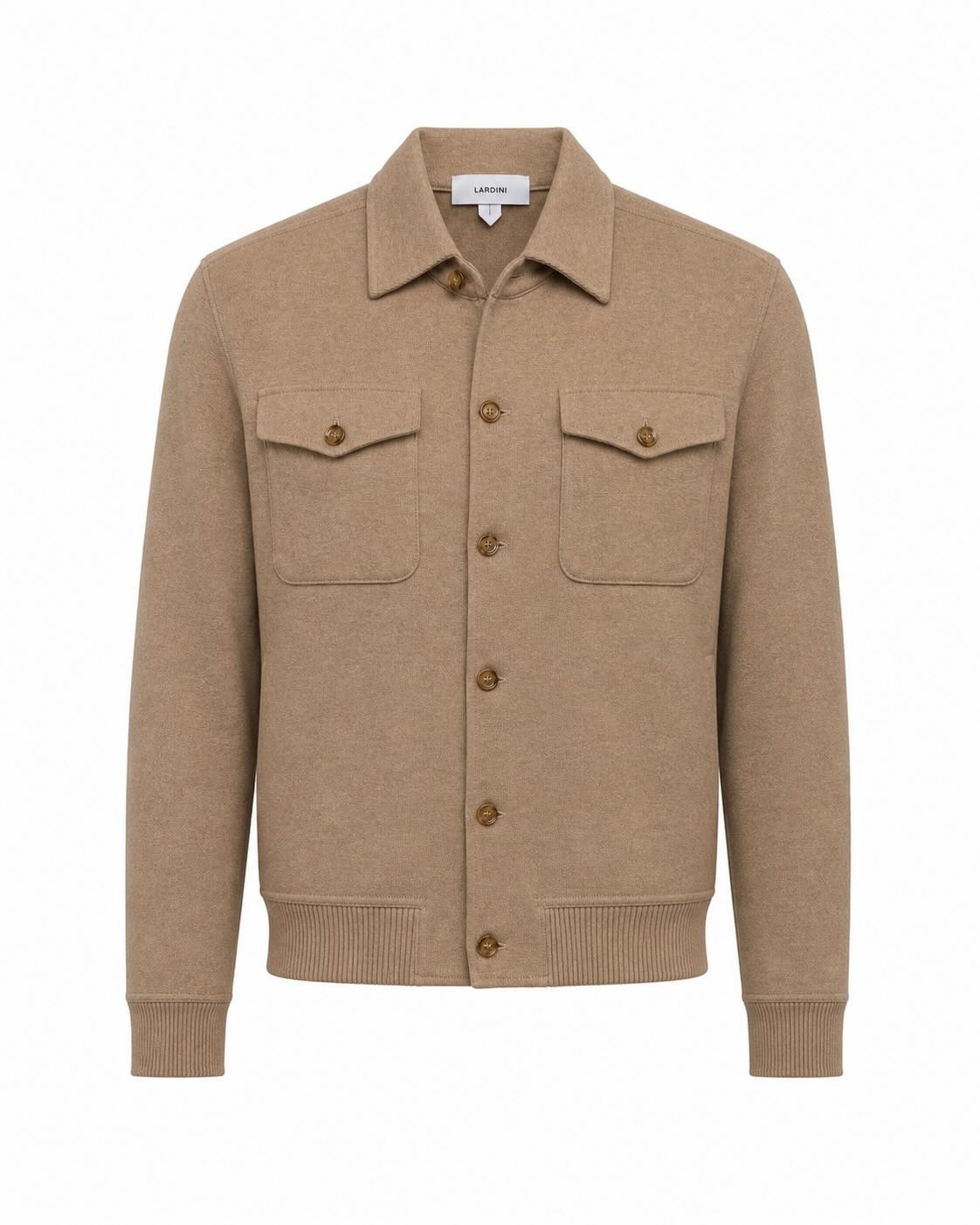 Strick Shirtjacket Baumwolle Relaxed Fit