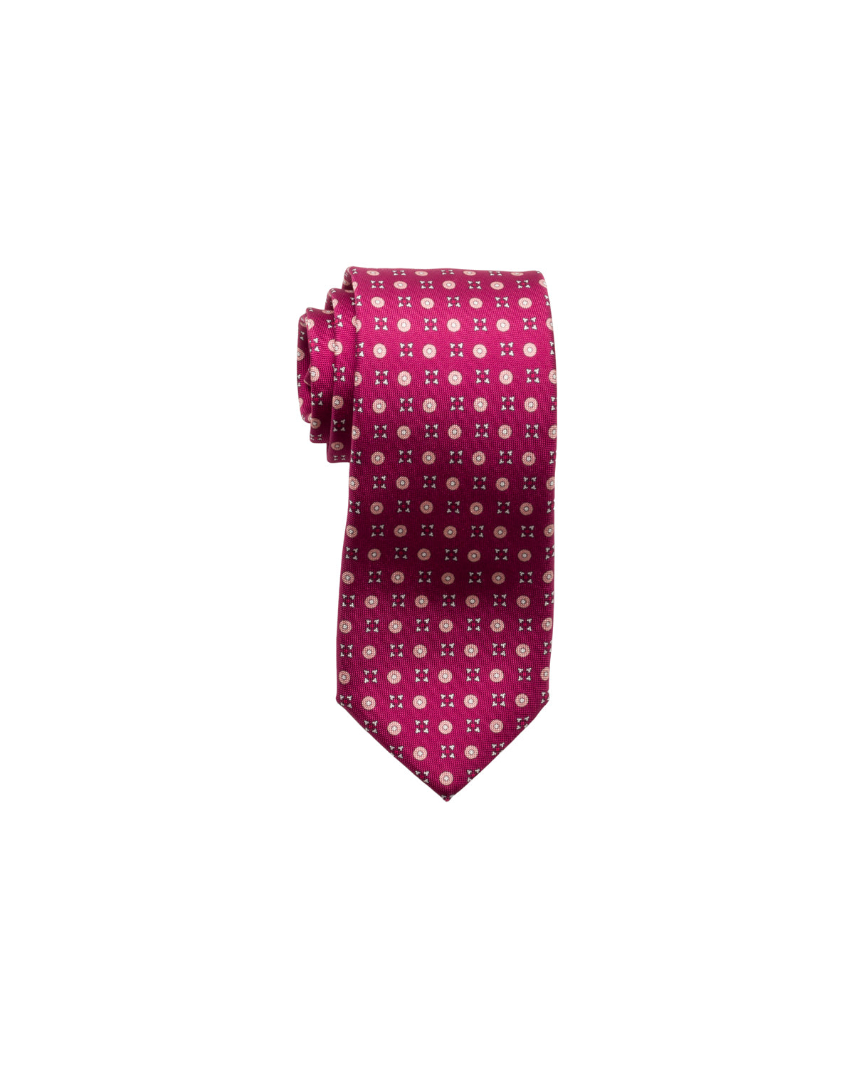 Silk tie, finely patterned, red