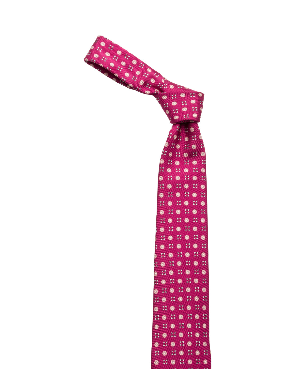 Silk tie, finely patterned, red