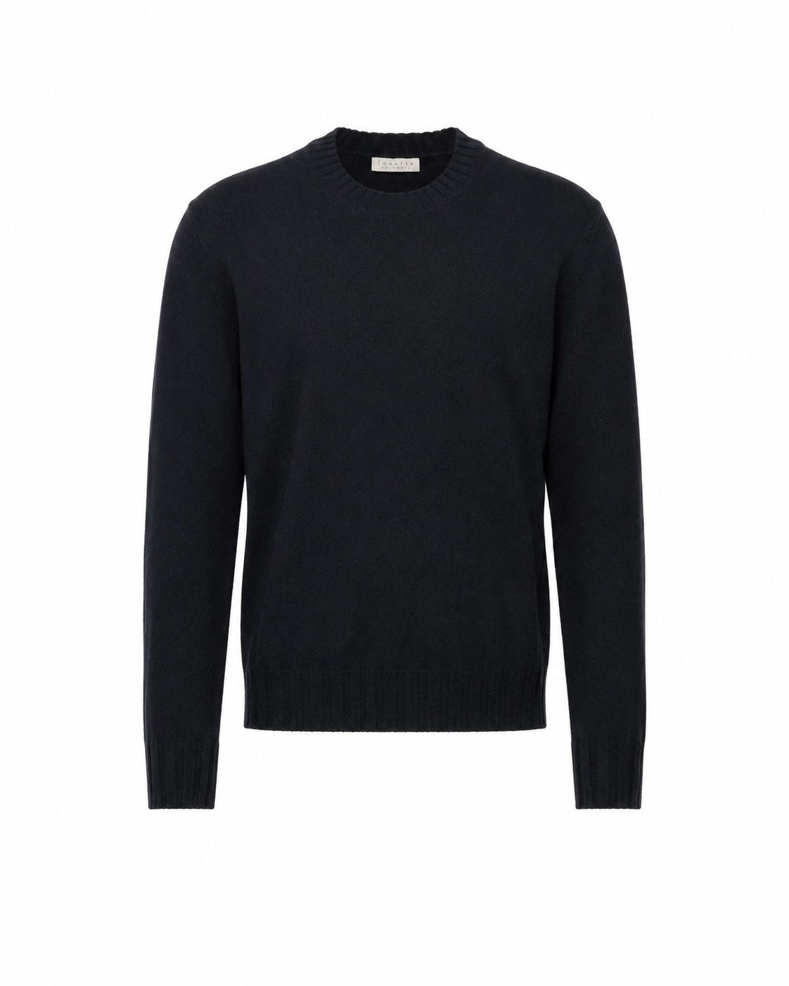 Dark blue cashmere crew neck sweater