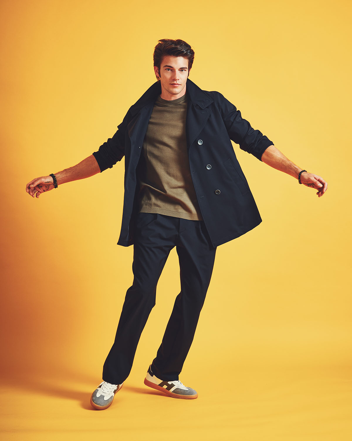 Caban Tech coat, slim fit, water-repellent