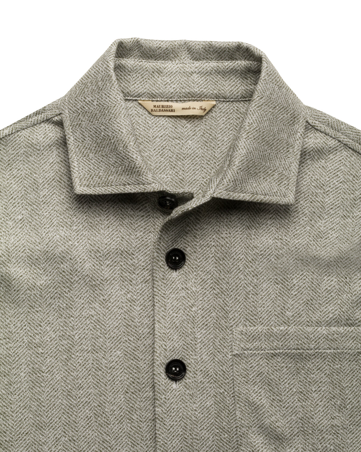 Leinen Seide Baumwolle Overshirt Fischgrat Relaxed Slim
