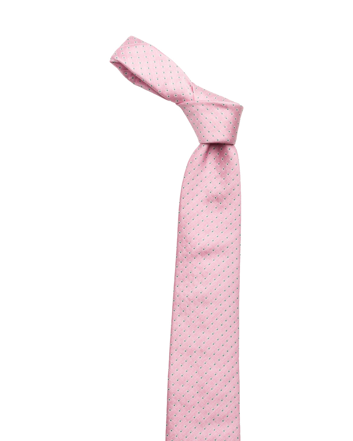 Silk tie with a fine pattern, pink