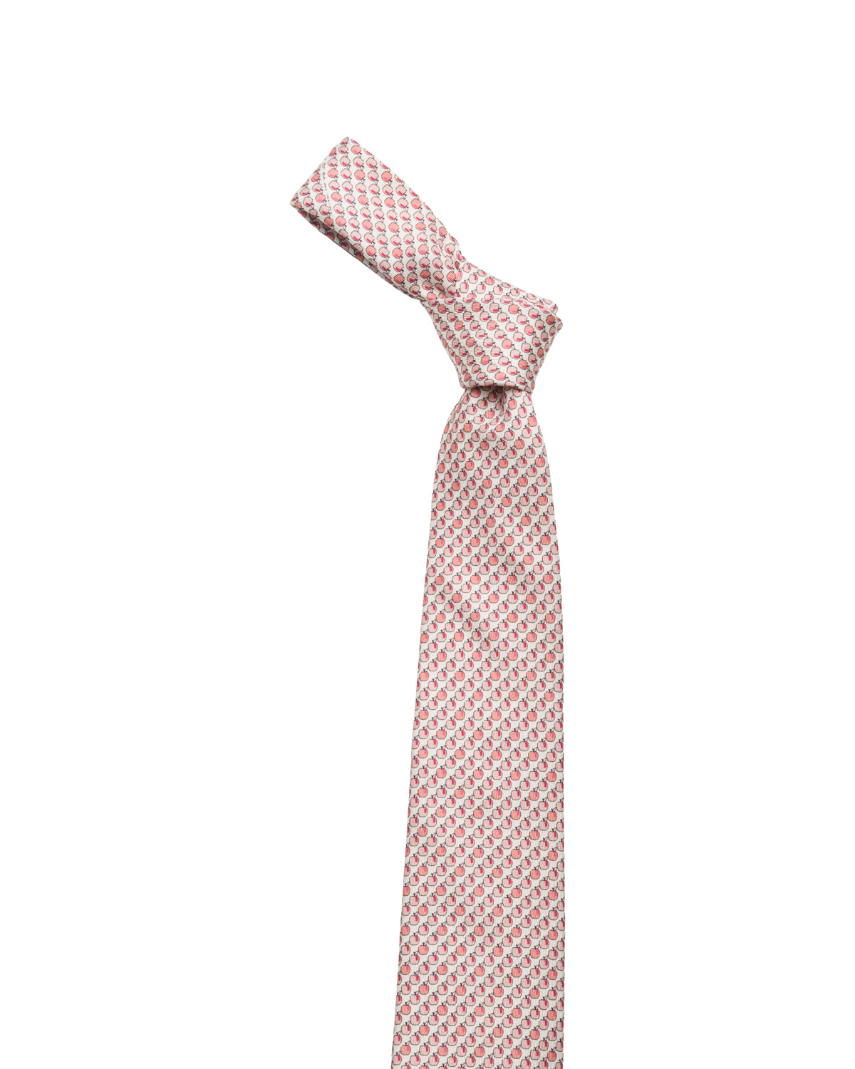 Silk tie with a fine pattern, pink
